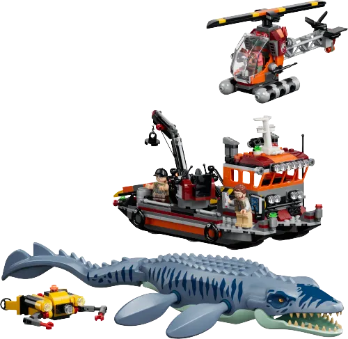 კონსტრუქტორი LEGO Mosasaurus Dinosaur Boat Attack 77983