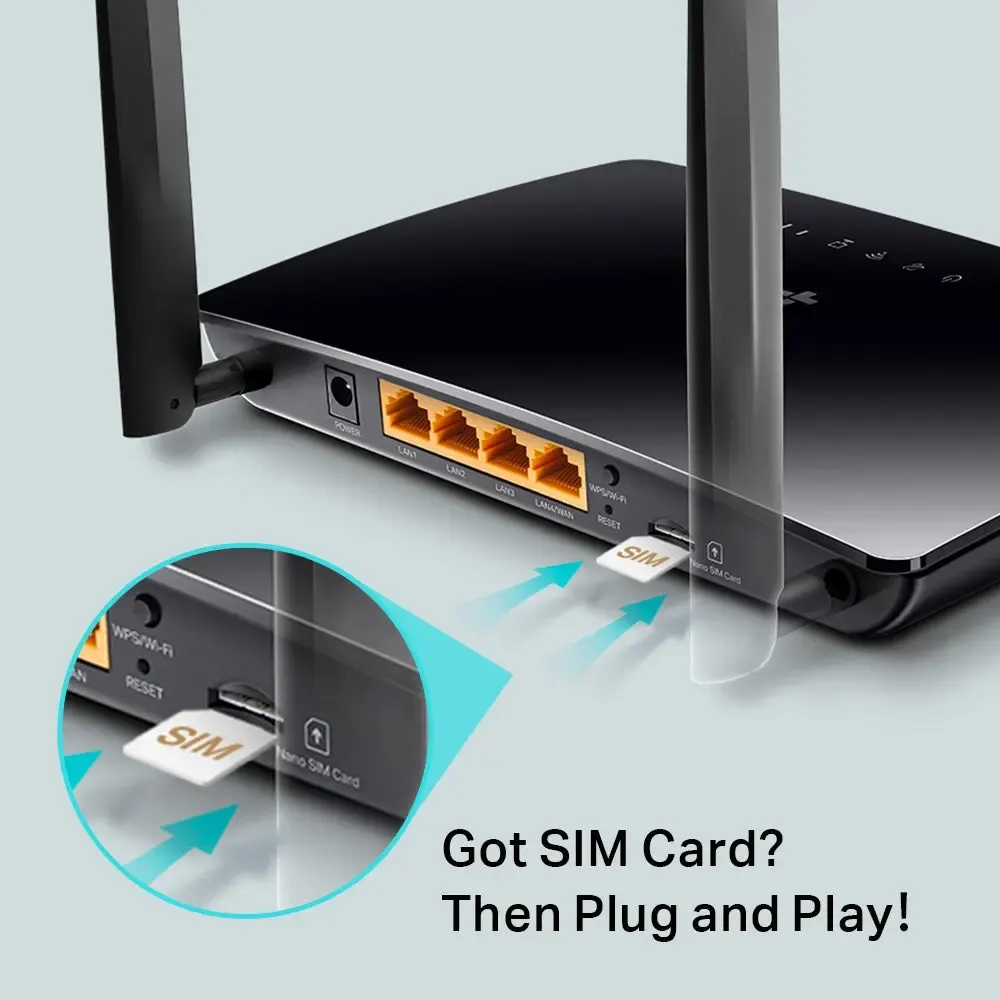 TP-Link, Archer MR202, AC750 Wireless Dual Band 4G LTE Router
