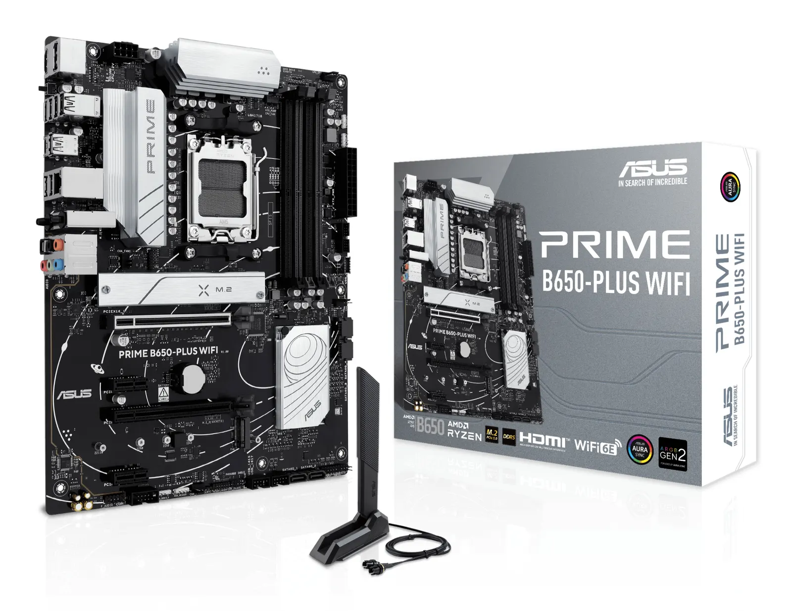 დედაპლატა ASUS Motherboard PRIME B650-PLUS WIFI sAM5 B650 4xDDR5 M.2 HDMI DP WiFi BT ATX