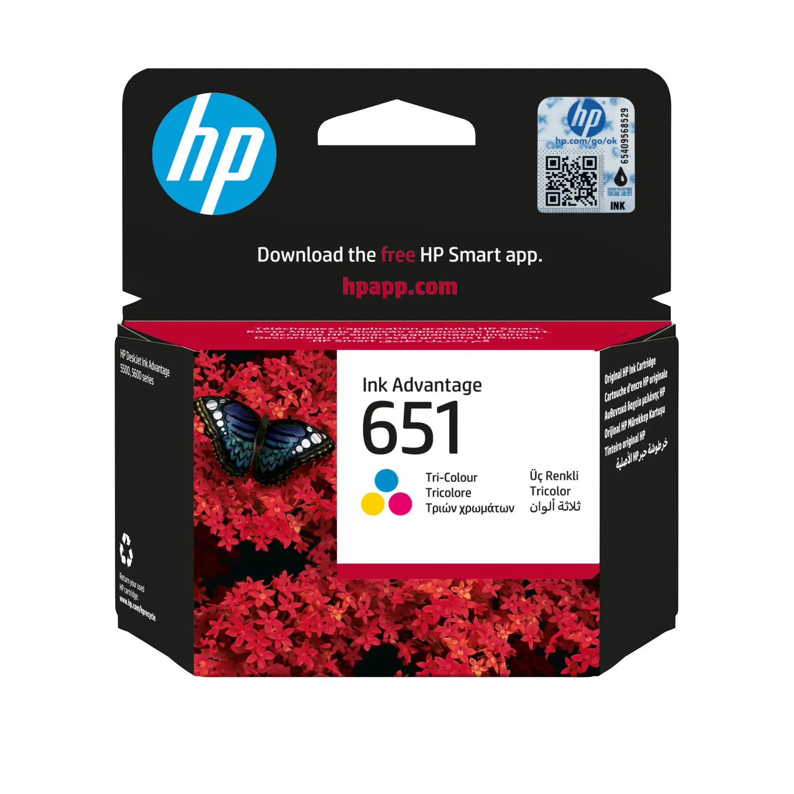 HP 651 Tri-color Original Ink Advantage Cartridge