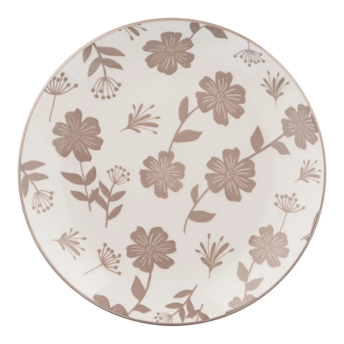Dessert plate ARDESTO Ravenna, 19cm, porcelain, white-beige