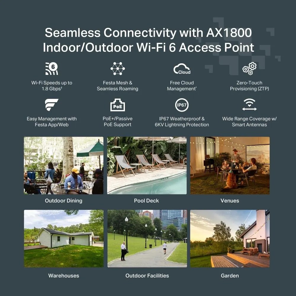 TP-Link, Festa F61-Outdoor, AX1800 Indoor/Outdoor