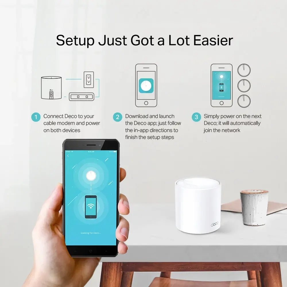 TP-Link, Deco X20(3-pack), AX1800 Whole Home Mesh Wi-Fi 6 System