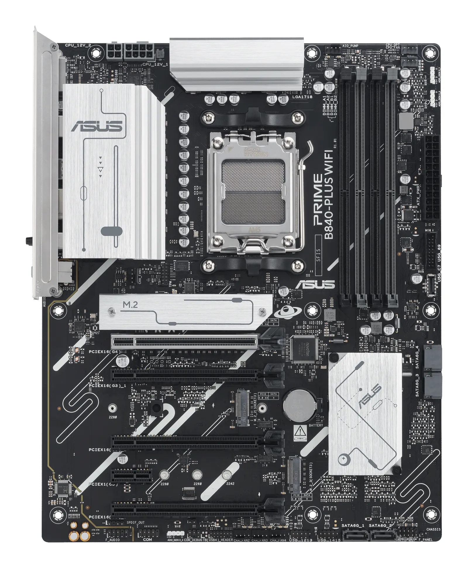 დედაპლატა ASUS Motherboard PRIME B840-PLUS WIFI sAM5 B840 4xDDR5 M.2 HDMI DP WiFi BT ATX