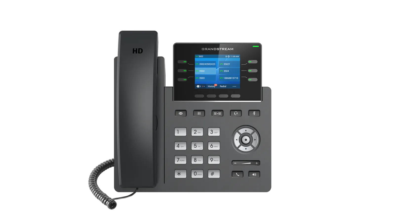IP ტელეფონი Grandstream GRP2613, Carrier-Grade IP Phones, 3+3 line keys, 3 SIP accounts, 24 Digital BLF and Speed Dial keys, HD (with power supply)