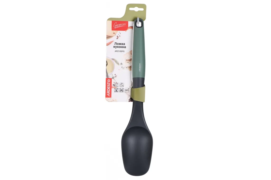 კოვზი ARDESTO Spoon Gemini, gray/green, nylon, pp with soft touch