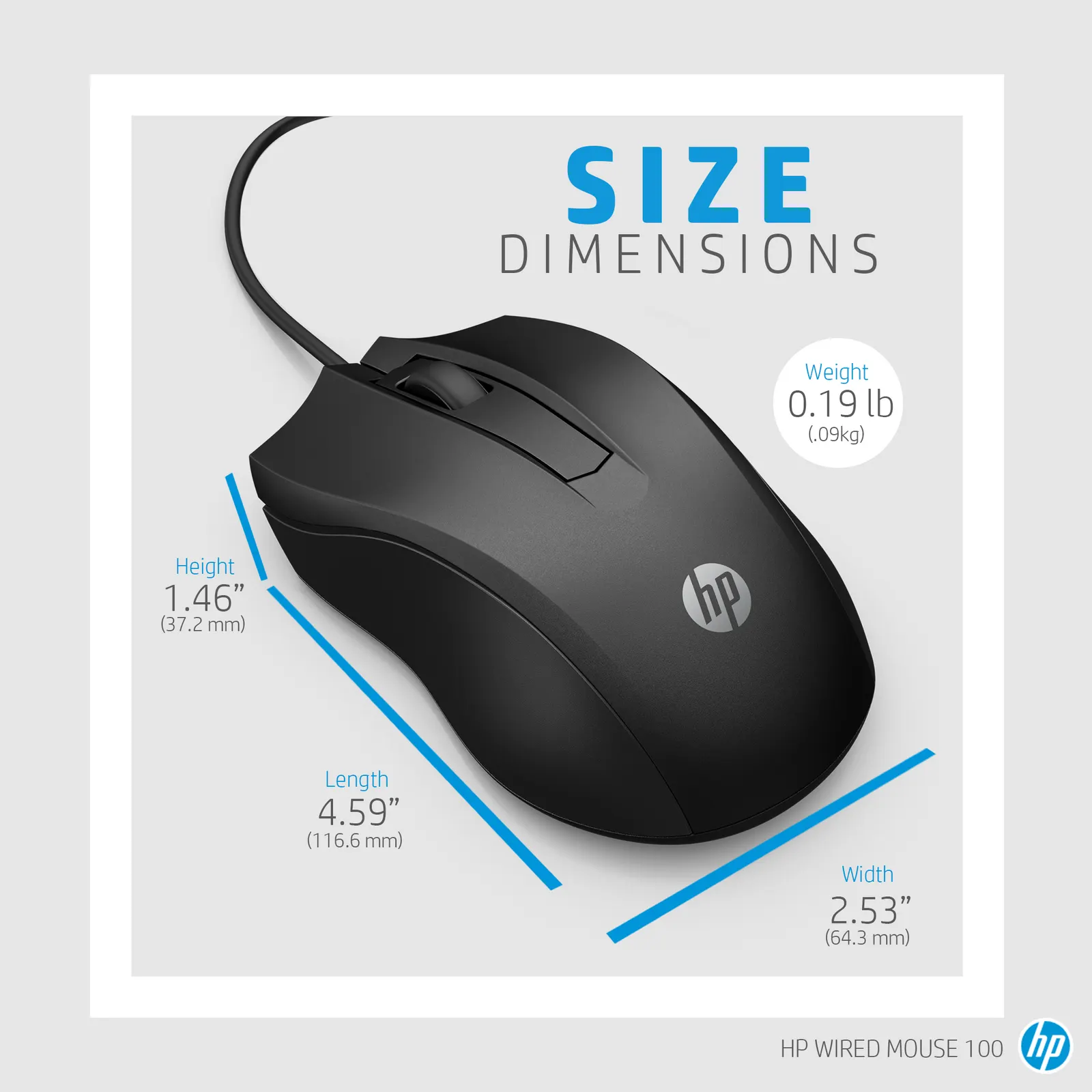 HP 100 Wired Black