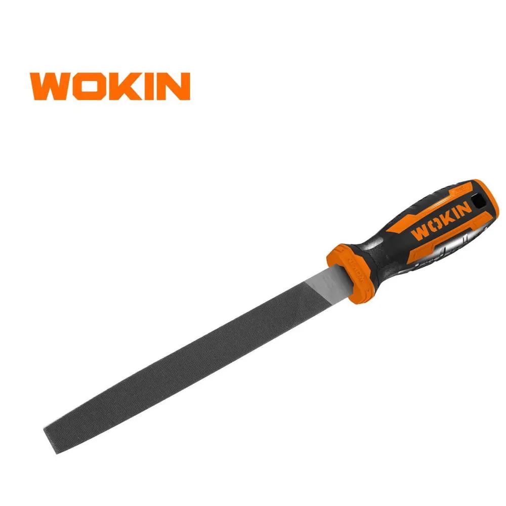 ქლიბი ბრტყელი ზედაპირით Wokin 320008, 8\", Steel Files, Black/Orange