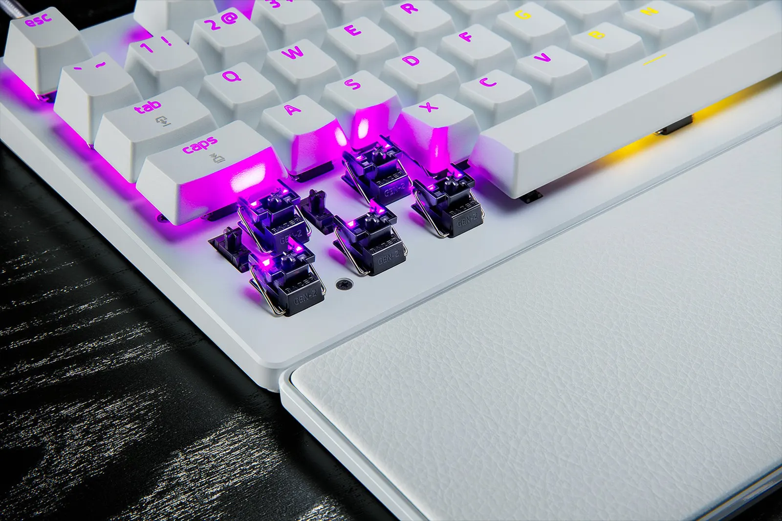კლავიატურა Razer Keyboard mechanical Huntsman V3 Pro TKL, 84key, Analog Optical Switches, USB-A, EN, white