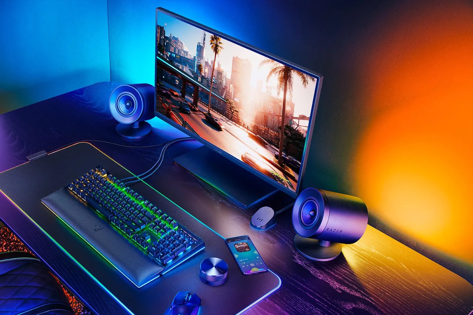 დინამიკი Razer Multimedia speaker Nommo V2 Pro 2.1, USB-A, RGB, black