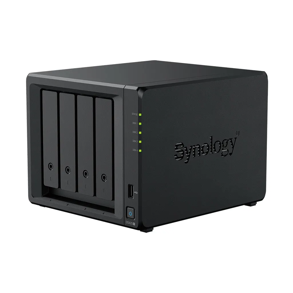 Intel Celeron J4125 4-core 2.0 (base) / 2.7 (turbo) GHz;RAM(2 GB DDR4 non-ECC SODIMM);/4x Drive Bays;/2x M.2 Drive Slots;/2x RJ-45 1GbE LAN Port;/2x USB 3.2 Gen 1 Port;/ Power Supply 90W;/ Warranty 3Y