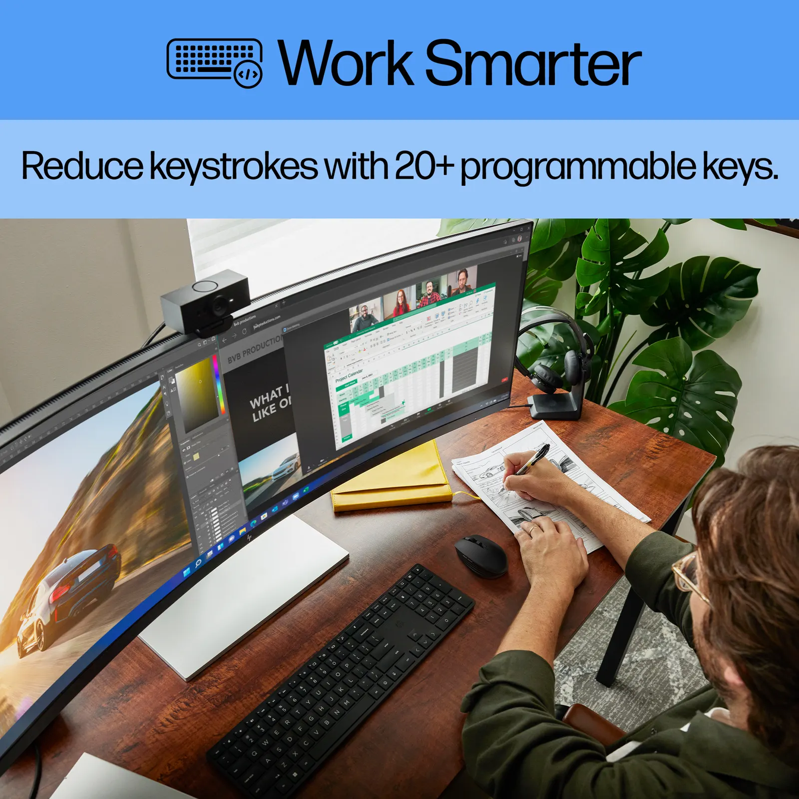 კლავიატურა HP 450 Wireless Black