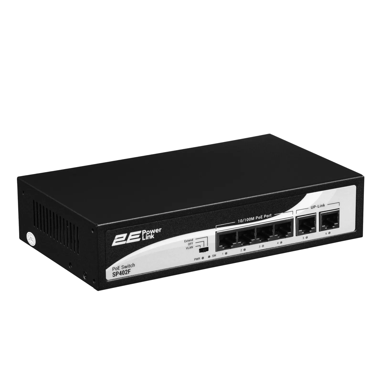Wi-Fi ადაპტერი 2E PowerLink Switch SP402F 6xFE (4xPoE, 2xUplink), 55W, Unmanaged