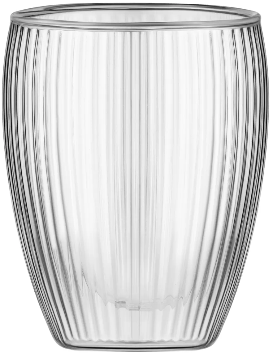 Double wall mug set ARDESTO 450ml, 2pcs, borosilicate glass, transparent
