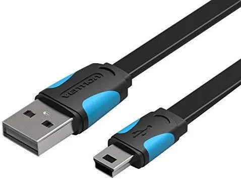 Micro USB კაბელი VAS-A14-B200 VENTION Flat Mini USB 2.0 Cable 2m