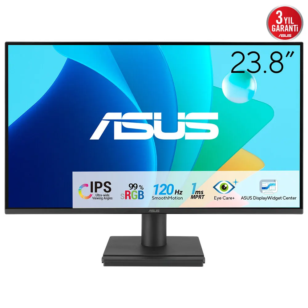 მონიტორი Asus Monitor 23.8" VA249HG D-Sub, HDMI, Audio, IPS, 120Hz, 1ms, sRGB 99%, AdaptiveSync