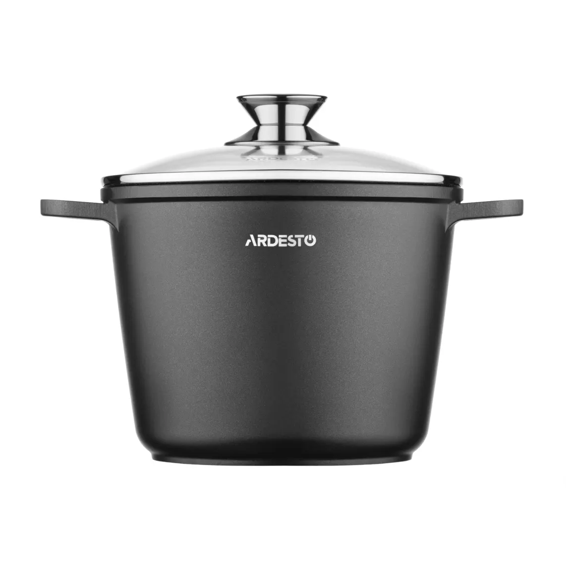 Casserole with glass lid ARDESTO Gemini, 4l, aluminum, black