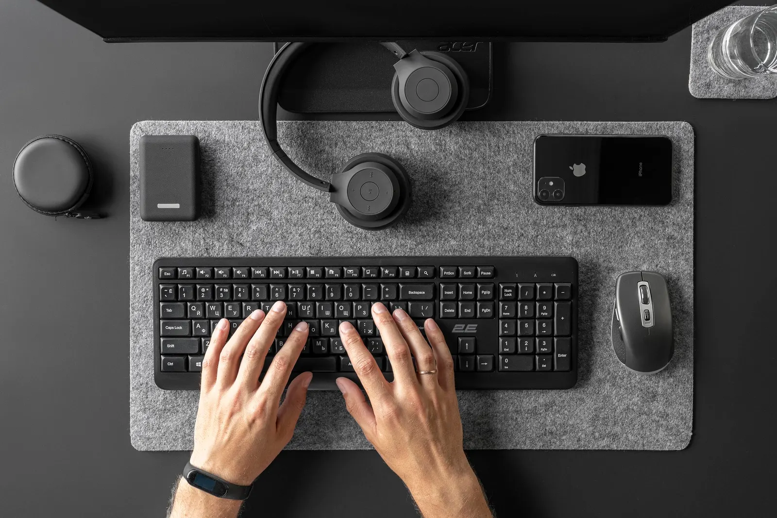 კლავიატურა 2E Keyboard KS220 WL Black