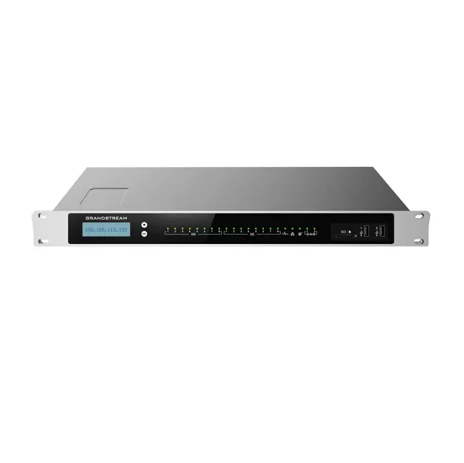 Grandstream UCM6308, IP PBX appliance, 8 FXO ports, 8 FXS ports, Dual GigE RJ45 Ethernet ports with PoE Plus