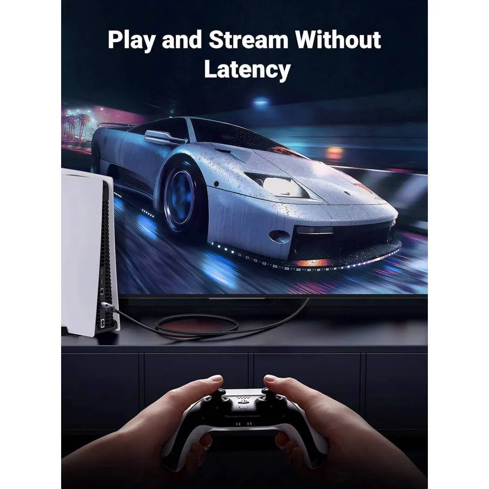 ქსელის კაბელი UGREEN NW153 (30800), CAT8 Patch Cord LAN Cable, 20m, Black