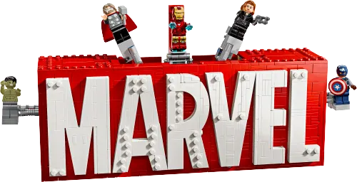 კონსტრუქტორი LEGO Super Heroes MARVEL Logo & Minifigures 76313