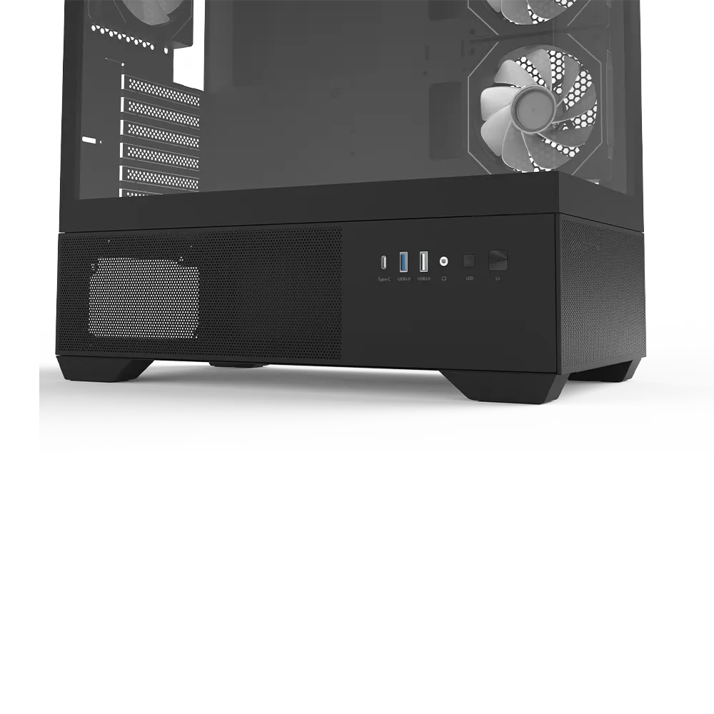 ქეისი Zalman PC case Chronix V2 without PSU, 1xUSB3.0, 1xUSB2.0, 1x Type C, 2x120mm ARGB Reverse, 4x120mm ARGB, VGA 410mm, LCS ready, TG Side/Front Panel, ATX, black
