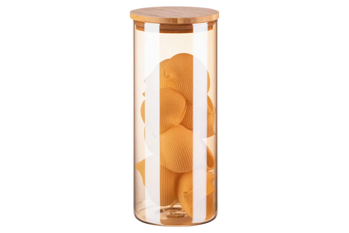 შუშის ქილა Ardesto Jar Golden Moon, 1000ml, glass, bamboo, round, golden
