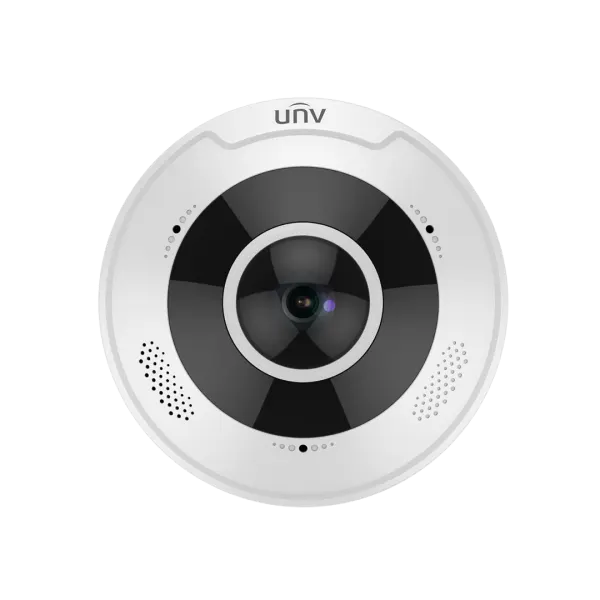IP კამერა - 5მპ, 1.4მმ, Fisheye, IK10, 360°, Mic, SD, ANR, Uniview IPC815SB-ADF14K-I0