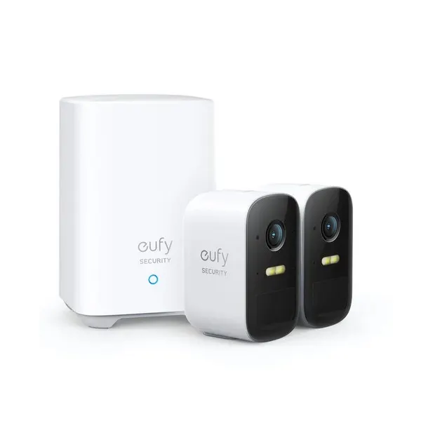 სმარტ კამერა EufyCam 2C White - 1920 x 1080, Wi-Fi, 135° Viewing Angle, 6 Months Battery Life, 16GB, IP67 Waterproof