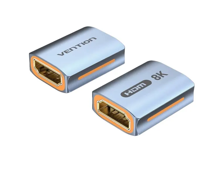 ადაპტერი Vention AIUH0 8K/60Hz HDMI to HDMI Female Adapter Gray Aluminum
