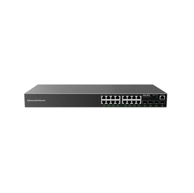 PoE სვიჩი Grandstream GWN7802P, Enterprise Layer 2+ Managed Network Switch, 16-ports Gigabit Ethernet, PoE/PoE+ (240W), 4-SFP,Desktop, wall-mount, or rack-mount