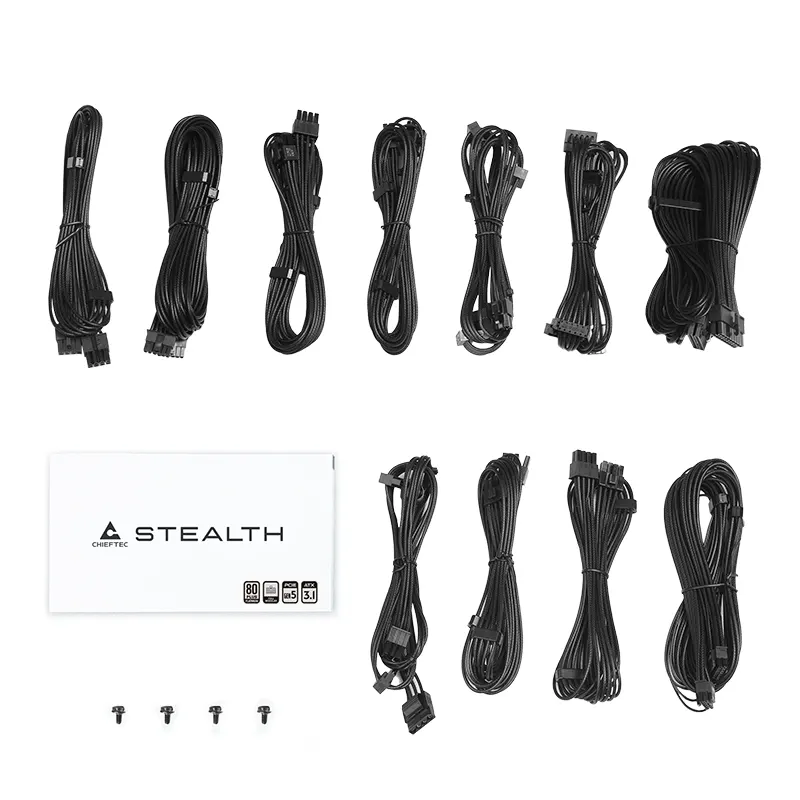 CHIEFTEC PSU Stealth (1200W), >92%, 80+ Platinum, 135mm FDB, 1xMB 24pin(20+4), 2xCPU 8pin(4+4), 2xMolex, 10xSATA, 3xPCIe 8pin(6+2), 2xPCIe GEN5