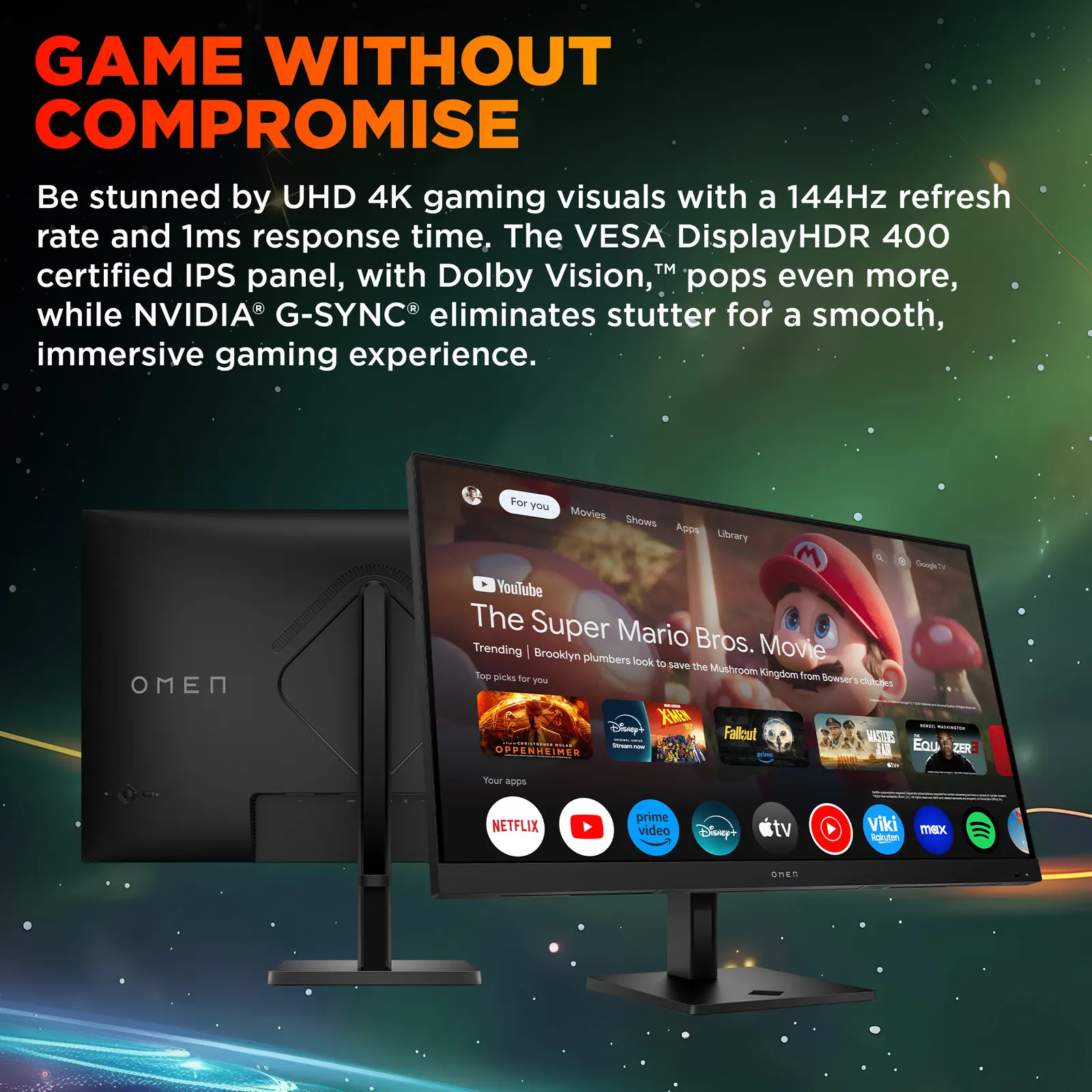 მონიტორი HP OMEN 32x 31.5" IPS 4K Black