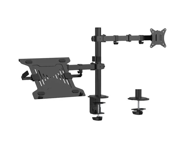 მონიტორის საკიდი Gembird MA-DA-03 Adjustable Desk Mount With Monitor Arm and Notebook Tray