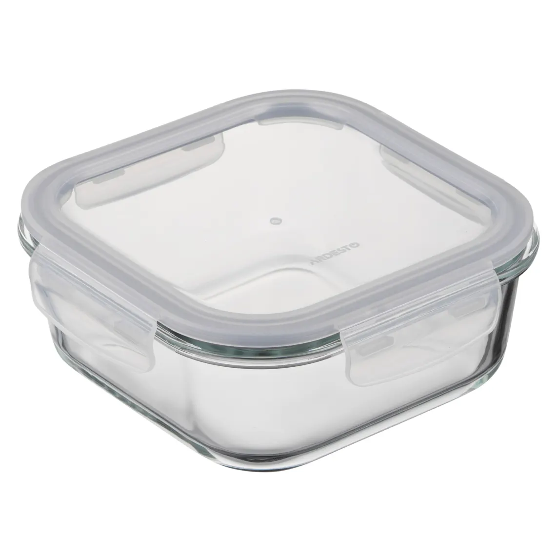 საკვების კონტეინერი Ardesto Food storage container Gemini 1.23l, borosilicate glass, plastic, square, transparent