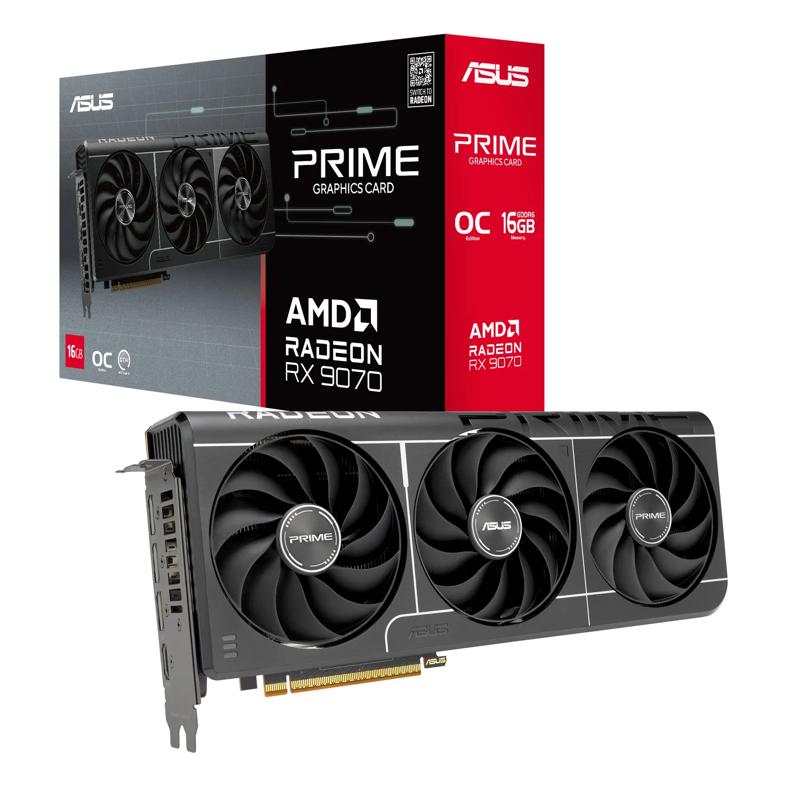 ვიდეობარათი ASUS Graphic Card Radeon RX 9070 16GB GDDR6 OC PRIME-RX9070-O16G-EVO