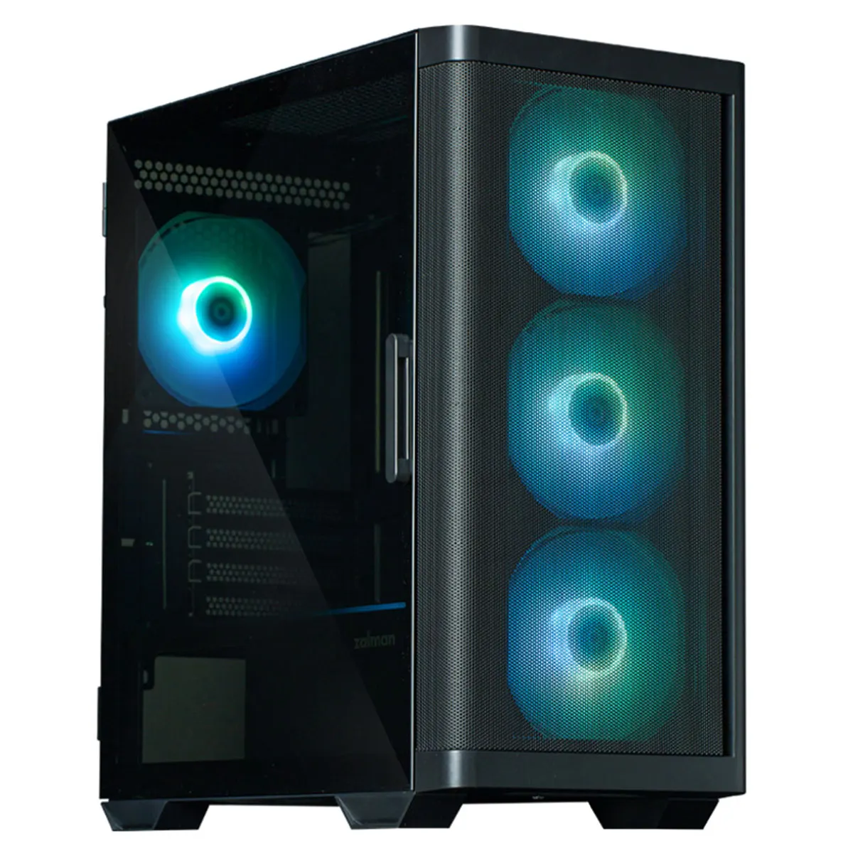 ქეისი Zalman PC case M4 without PSU, 2xUSB3.0, 1xUSB2.0, 4x120mm ARGB, VGA 320mm, LCS ready, TG Side Window, mATX, black
