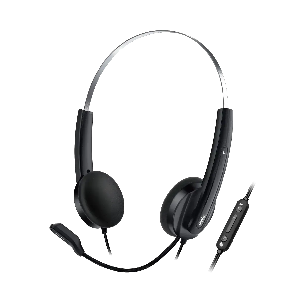 ყურსასმენი Genius, HS-220U USB Headset Black