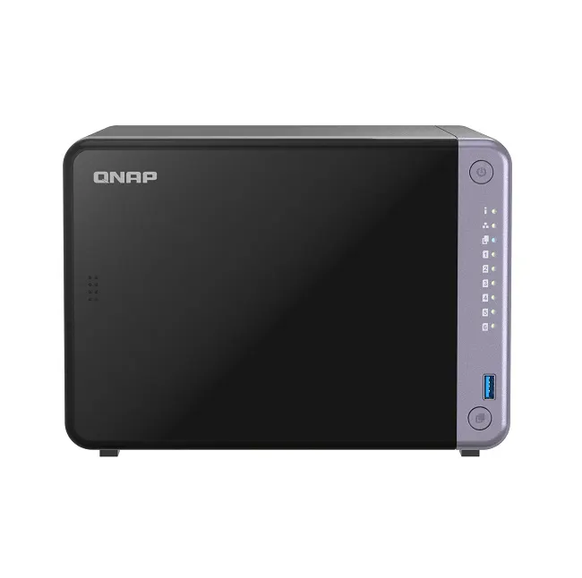 6-bay 3.5" desktop NAS, AL524 4C 2.0GHz, 4GB DDR4 RAM (max 16GB), 2 x 10GbE SFP+, 2 x 2.5GbE, 1 x PCIe Gen3, 2 x USB 3.2 Gen1