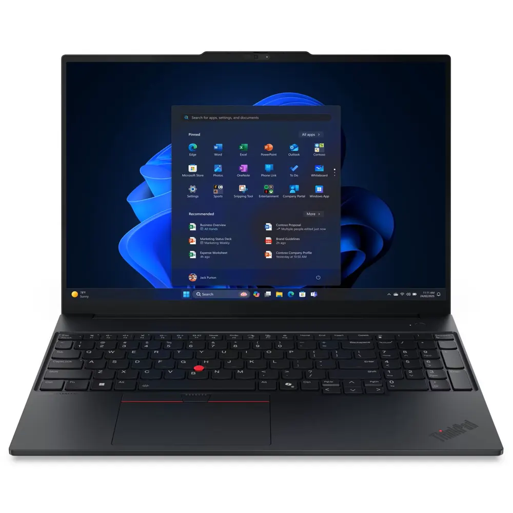 ნოუთბუქი Lenovo 21Y4004NGX Thinkpad E16, 16", Ryzen AI 7 345, 16GB, 512GB SSD, Integrated, Black