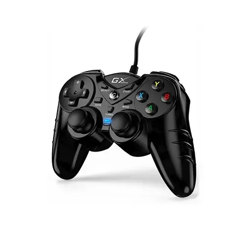 MaxFire GX-17UV, Genius USB Game Controller for PC Dual motor for real vibration effects- 4 way D-pad, 4 shortcuts buttons