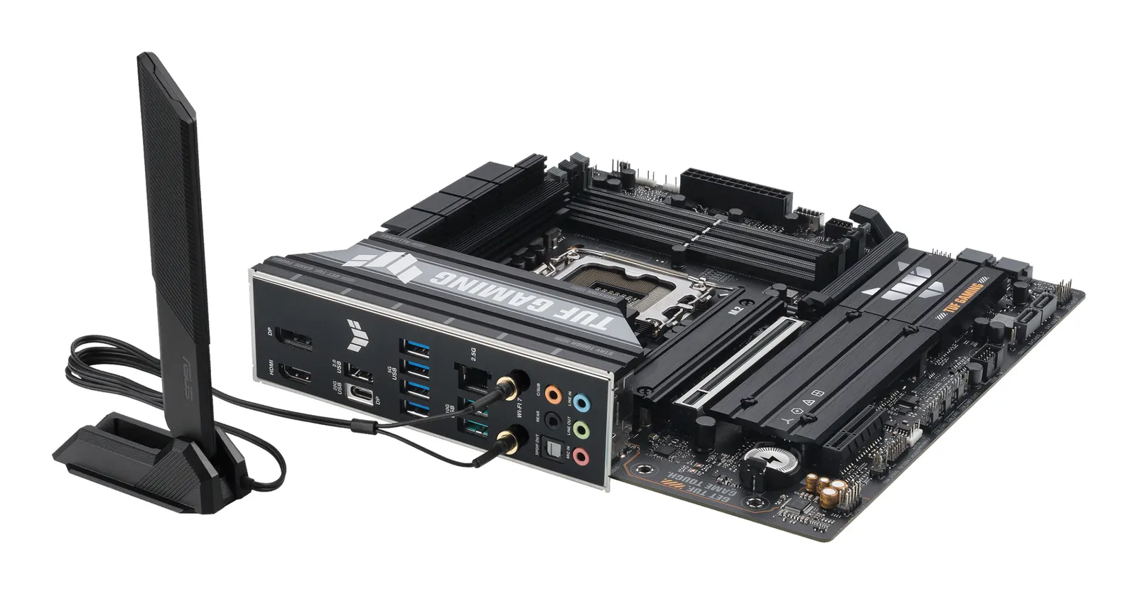 დედაპლატა ASUS Motherboard TUF GAMING B860M-PLUS WIFI s1851 B860 4xDDR5 M.2 DP HDMI USB Type-C Wi-Fi BT mATX