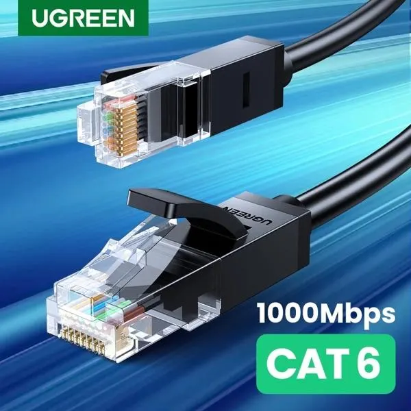 პაჩკორდი NW102 UGREEN (20162) Cat 6 UTP Lan Cable 5m (Black)