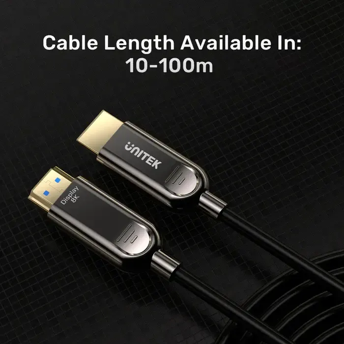 C11085GY01-60M, UNITEK, 60M Fiber Optic HDMI Cable 8K 60Hz