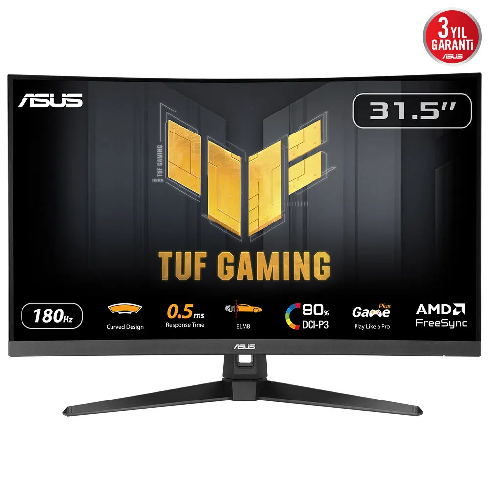 Monitor Asus 31.5" TUF Gaming VG32WQ3B 2xHDMI, DP, MM, VA, 2560x1440, 180Hz, 0.5ms, sRGB 120%, CURVED