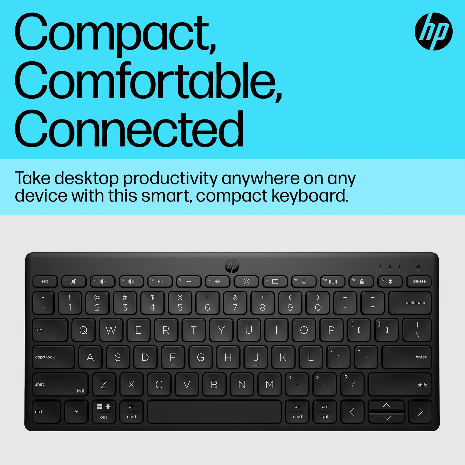 HP 350 BLK Compact Multi-Device Keyboard RUSS