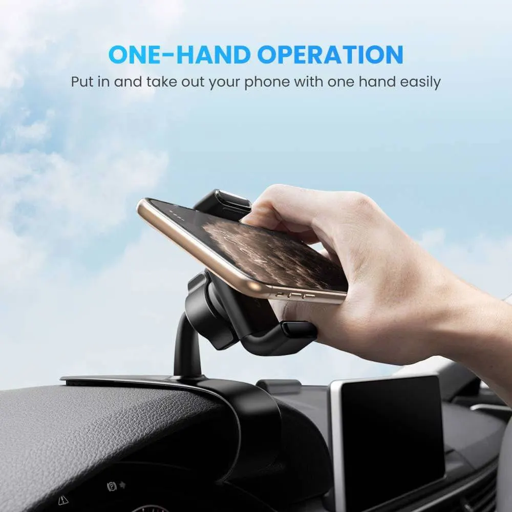 მობილურის დამჭერი UGREEN LP189 (60796), Dashboard Snap Clip Phone Holder, Black