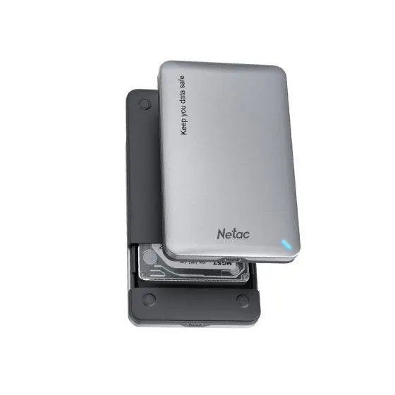 NT07WH12-30AC,Netac WH12 2.5 SATA to USB3.0 External HDD/SSD Case, Slide Aluminum Cover, with USB3.0 A to C cable