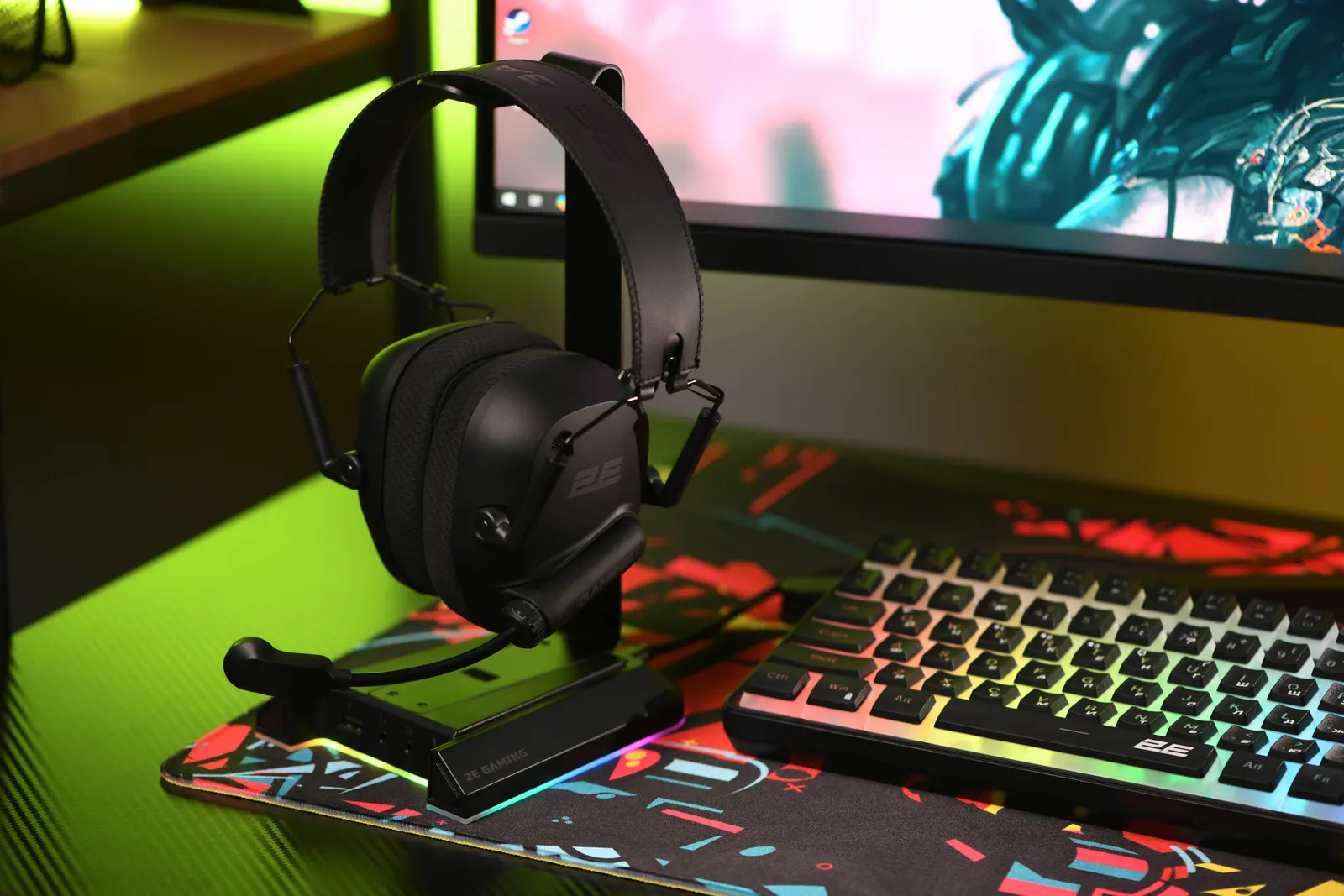 ყურსასმენი 2E GAMING Headset HG365, BT/WL, black