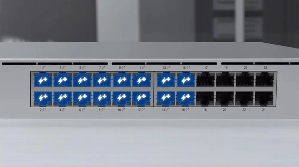 მართვადი PoE სვიჩი - Standard 24 PoE, Ubiquiti USW-24-POE-EU